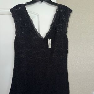 Black lace sleeveless top